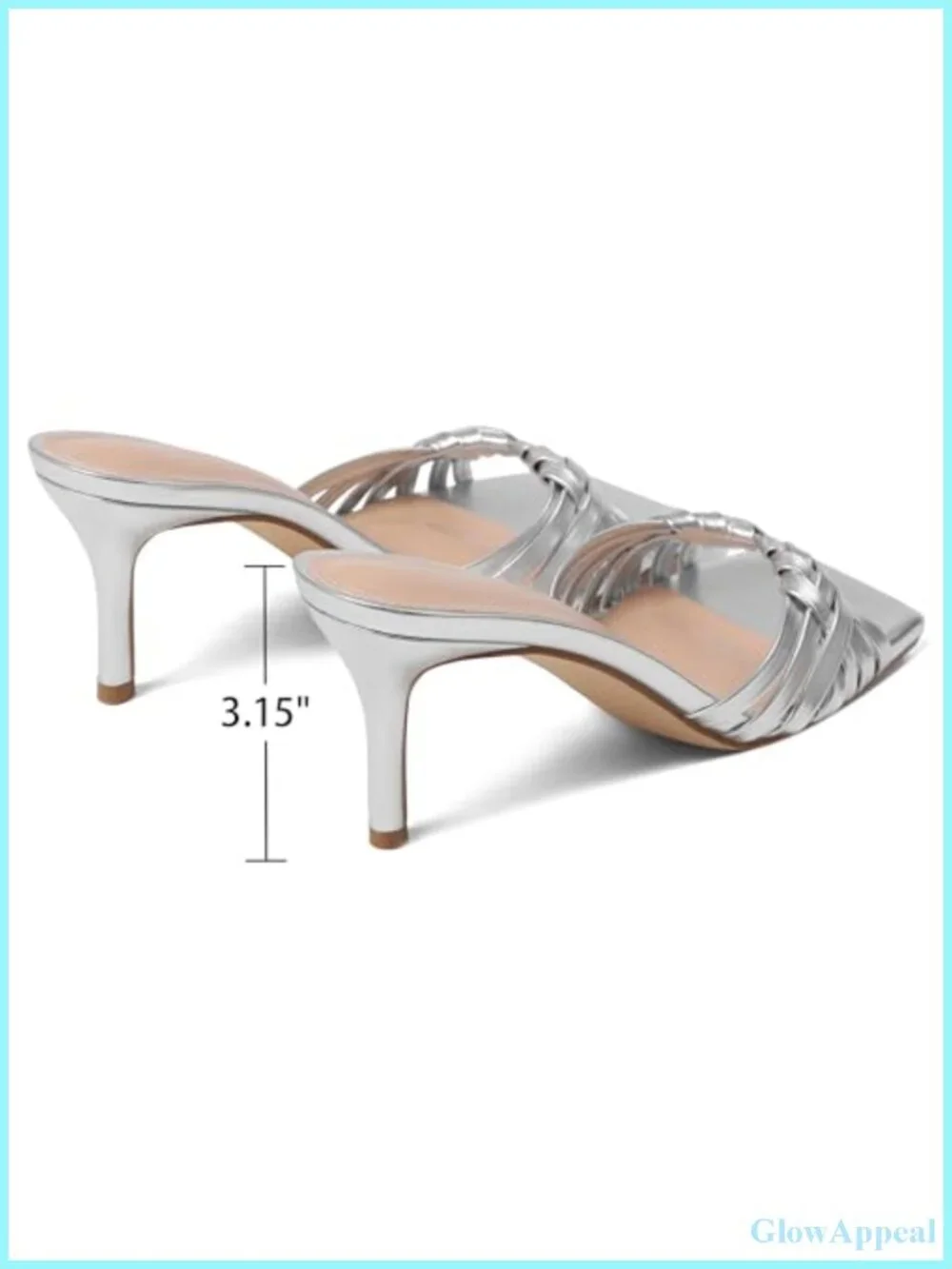 Woven Kitten Heels Square Toe Mule Sandals Slip On Party Dress Shoes